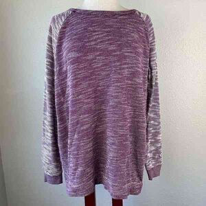 Marled Purple Long Sleeve Women's Tee